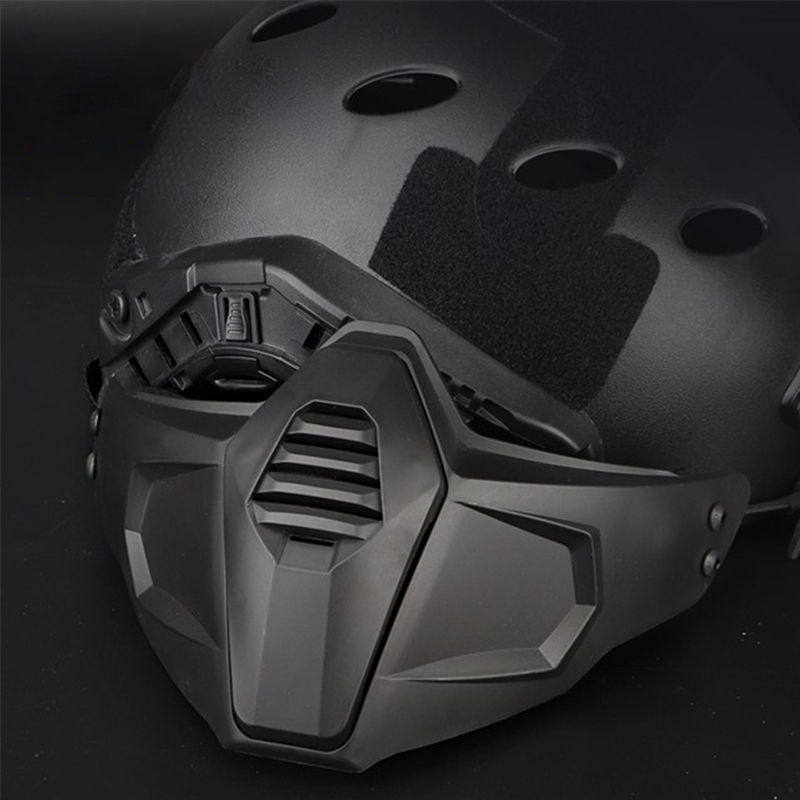 IDOGEAR Tactical Half Face Mask For OC Style Helmet Rail Mask 6603-IDOGEAR INDUSTRIAL