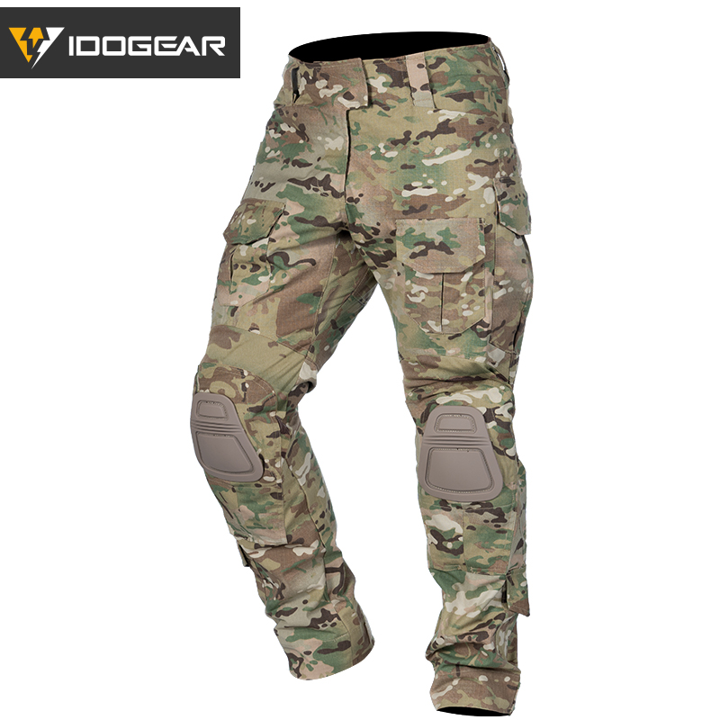 IDOGEAR Tactical Army Pants CP Camo Pants Combat Slim Fit Trousers  Paintball MC