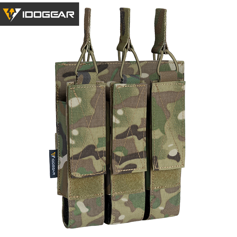 IDOGEAR Triple Mag Pouches Tactical Magazine Pouch Molle Open Top Kriss Mag Pouch for MP5 Magazines 3576-IDOGEAR INDUSTRIAL