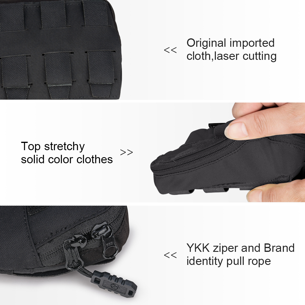 TOPTACPRO Tactical MOLLE Admin Panel Pouch Small Chest Pouch For Tactical Vest JPC2.0 AVS CPC MOLLE System Gun Belt 8510-IDOGEAR INDUSTRIAL