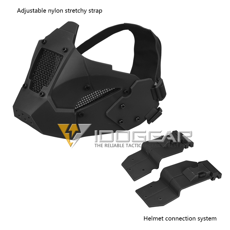 IDOGEAR Half Face Mask Lower Face Steel Mesh Mask Adjustable Flexible Mask 3603-IDOGEAR INDUSTRIAL