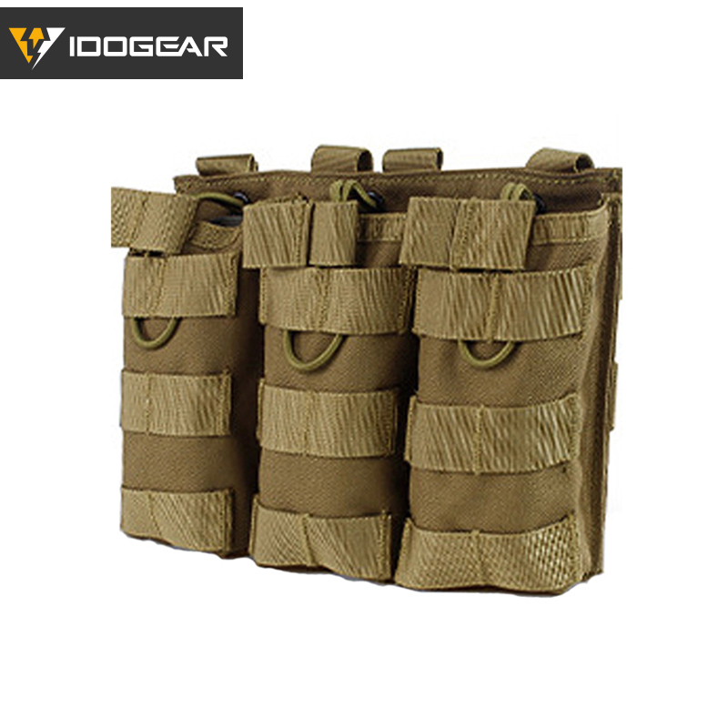 IDOGEAR Magazine Pouch Molle Triple MAG Pouch Carrier For 5.56mm Combat Outdoor Activities 3533-IDOGEAR INDUSTRIAL