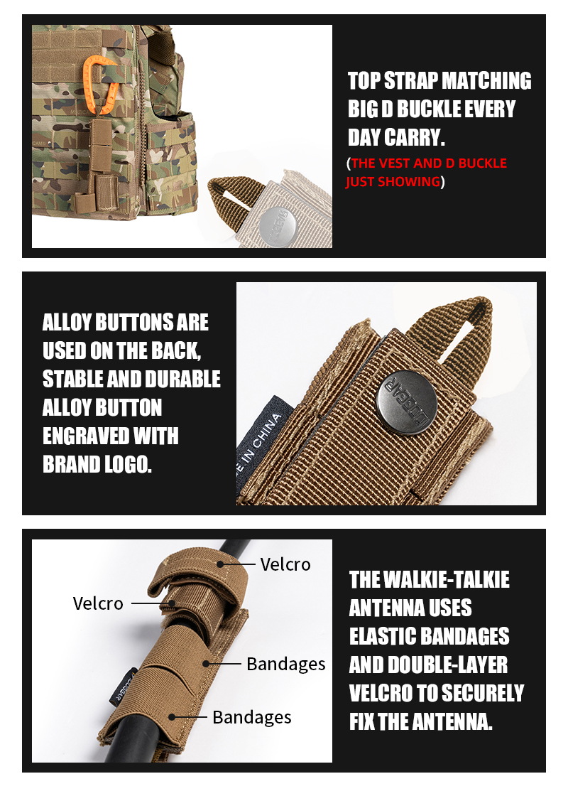 IDOGEAR Tactical Radio Antenna System Relocation Pouch Molle Pouch for PRC152 PRC148 MBITR 3565-IDOGEAR INDUSTRIAL
