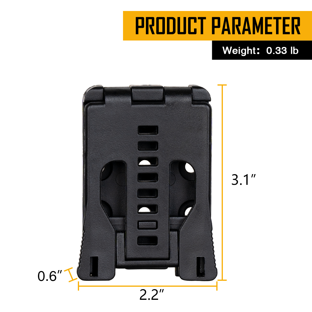 IDOGEAR Mag Pouch Belt Clip Attachment for Rubber/Plastic 5.56 Magazine Pouch Tactical Belt Accessories with Screws Sets 1215-IDOGEAR INDUSTRIAL