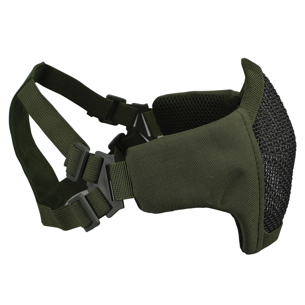 IDOGEAR Tactical Face Masks Adjustable Half Face Mask Steel Mesh Tactical Lower Face Mask 3604-IDOGEAR INDUSTRIAL