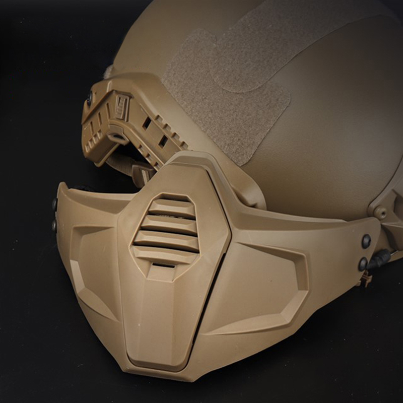 IDOGEAR Tactical Half Face Mask For OC Style Helmet Rail Mask 6603-IDOGEAR INDUSTRIAL