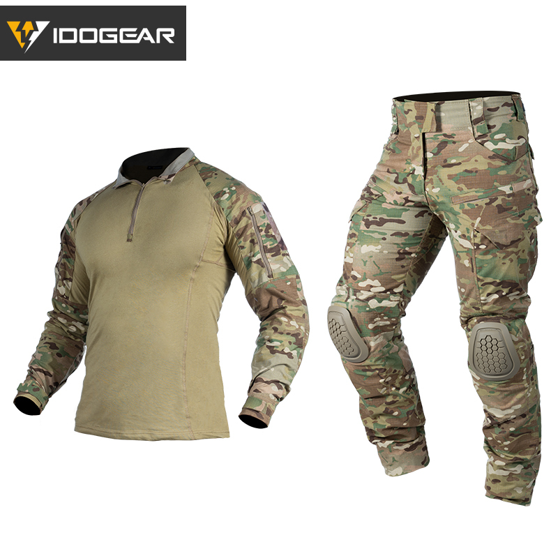 IDOGEAR G4 Combat Uniform Shirt & Pants Tactical BDU w/ pads Clothing Paintball Airsoft Suit 3005(SH3112+PA3208)-IDOGEAR INDUSTRIAL