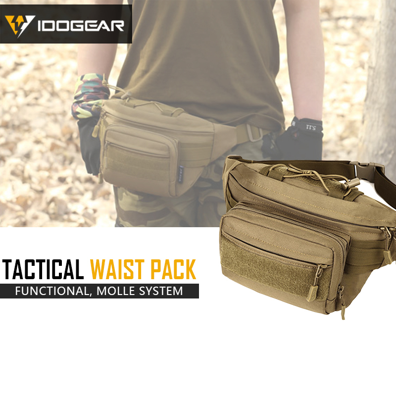 IDOGEAR Tactical Fanny Pack Waist Bag Camo Waist Pack Gear Tactical Pouch 3544-IDOGEAR INDUSTRIAL