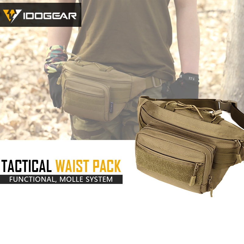 IDOGEAR Tactical Fanny Pack Waist Bag Camo Waist Pack Gear Tactical Pouch 3544-IDOGEAR INDUSTRIAL