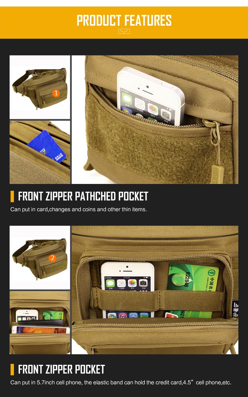 IDOGEAR Tactical Fanny Pack Waist Bag Camo Waist Pack Gear Tactical Pouch 3544-IDOGEAR INDUSTRIAL