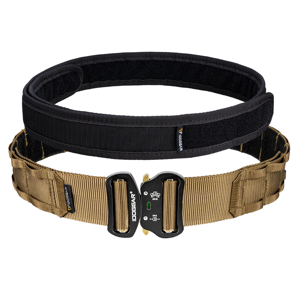 IDOGEAR 2" Tactical Belt Military Style Riggers Belt MOLLE Heavy Duty Belt System with 1.75" Inner Belt For Men 3414-IDOGEAR INDUSTRIAL