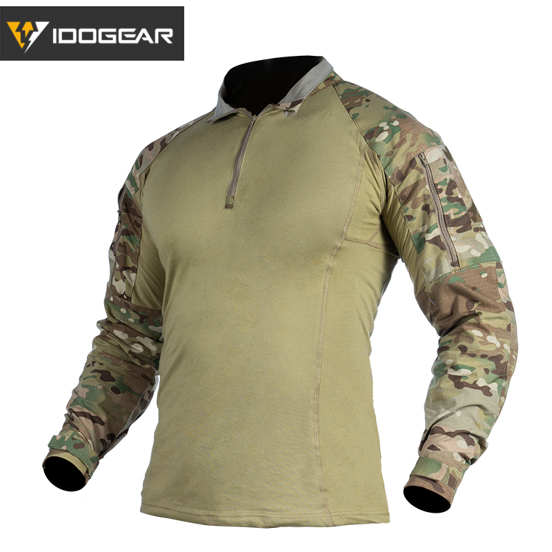 IDOGEAR G4 Military Shirt With Elbow Pads Tactical Combat Shirt Camo Multicam Airsoft Hunting Shirt 3112-IDOGEAR INDUSTRIAL