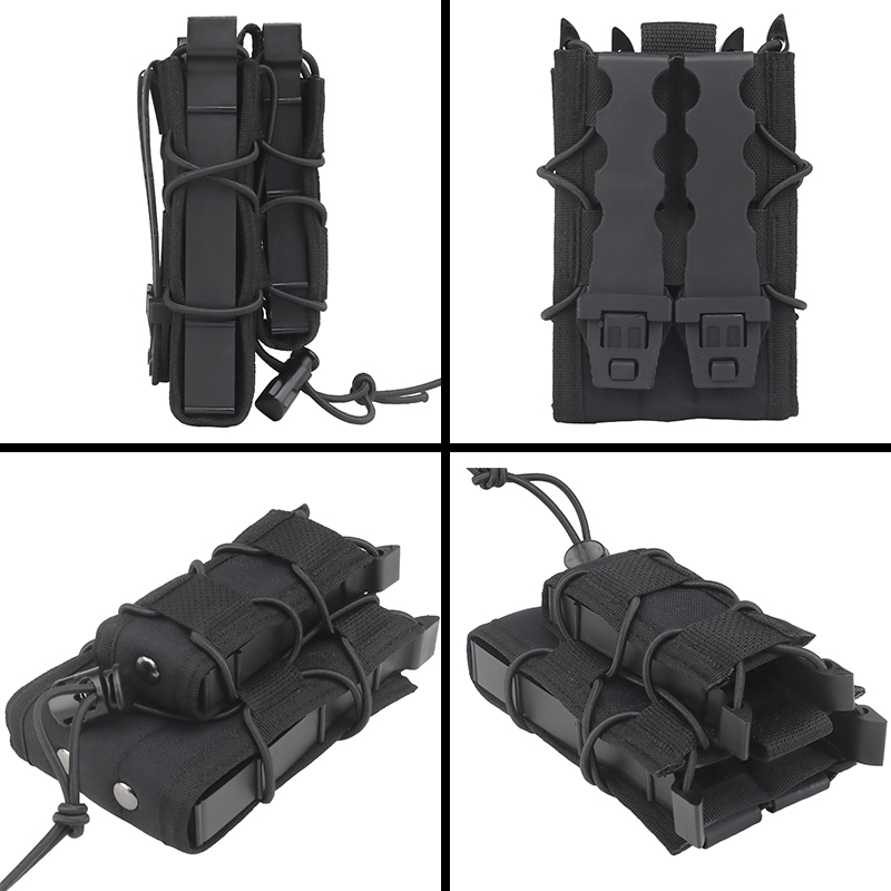 IDOGEAR Tactical HS 9mm 556 Double Stack Mag Pouch Mag Carrier Airsoft MOLLE MC MG-50-IDOGEAR INDUSTRIAL