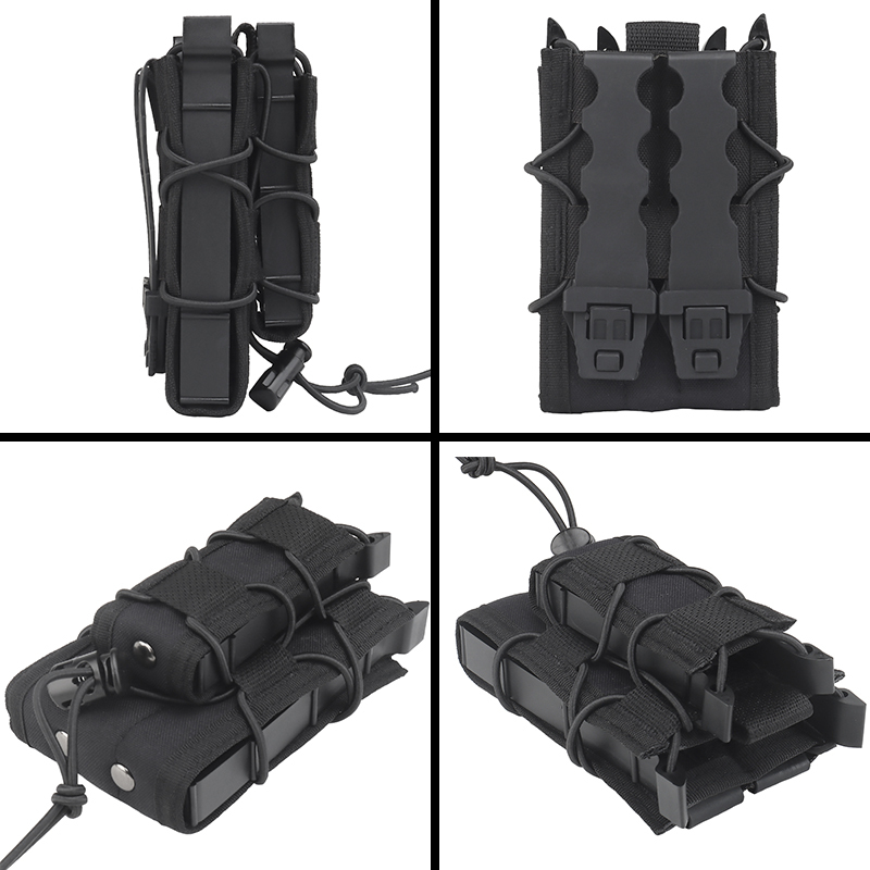 IDOGEAR Tactical HS 9mm 556 Double Stack Mag Pouch Mag Carrier Airsoft MOLLE MC MG-50-IDOGEAR INDUSTRIAL