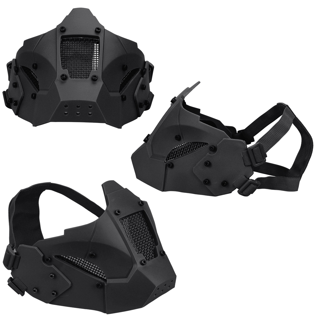 IDOGEAR Half Face Mask Lower Face Steel Mesh Mask Adjustable Flexible Mask 3603-IDOGEAR INDUSTRIAL