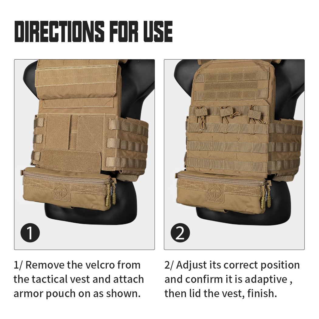 TOPTACPRO Tactical Dump Drop Pouch Molle Admin Pouch Utility Tool Organizer Pouch Multicamo for JPC CPC AVS Vest Airsoft Paintball (Bag Only)8506-IDOGEAR INDUSTRIAL