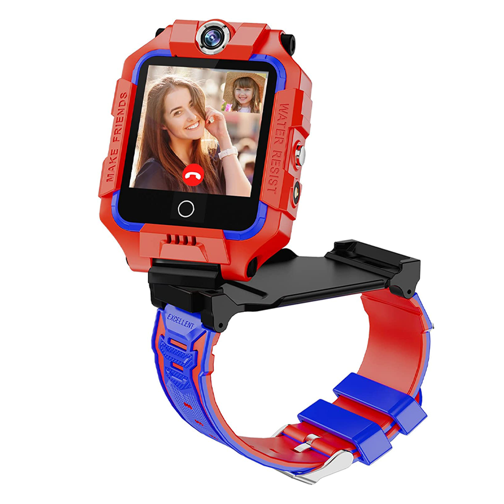 4G Cellular Kids Watch Phone T10 Waterproof 360° Rotation Screen Dual Camera Bluetooth Smart Watch Phone Calls Video Calls GPS SOS Remote Control Pedometer Smartwatch for school aged kids