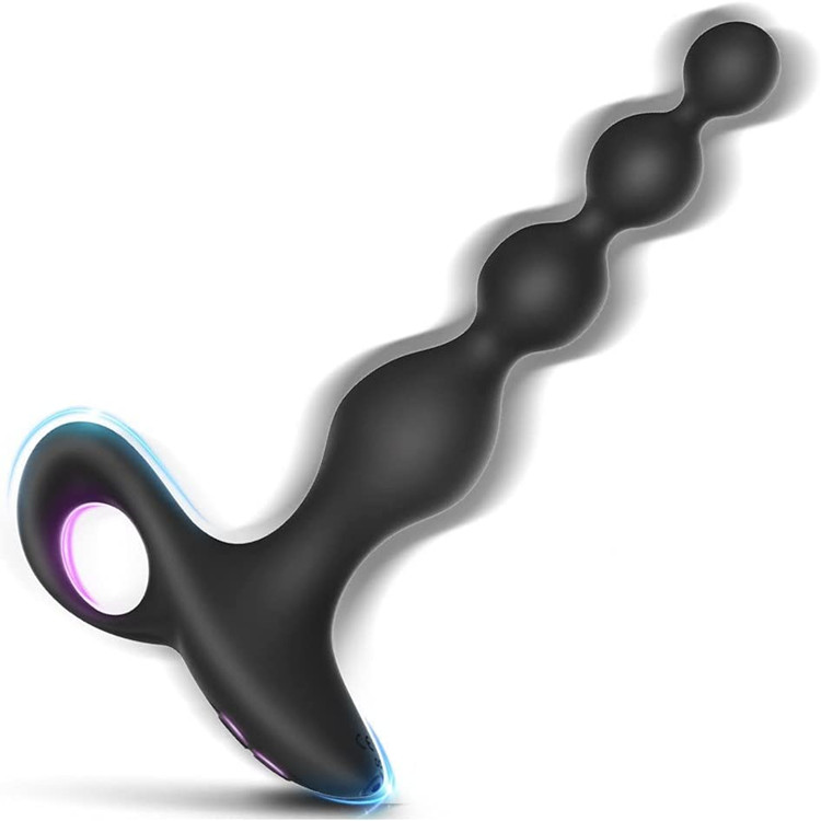 10 Vibration Modes Vibrating Anal Beads Butt Plug 