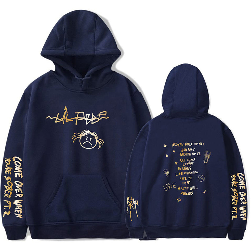 Lil Peep Merch Hoodie Angry Girl Golden Limited Men & Women Sweater Couples-mortick