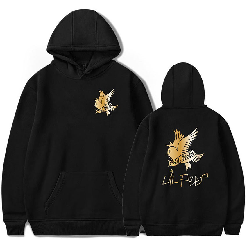Lil Peep Hoodie Crybaby Bird Golden Limited Men & Women Sweater Couples Outfits-mortick