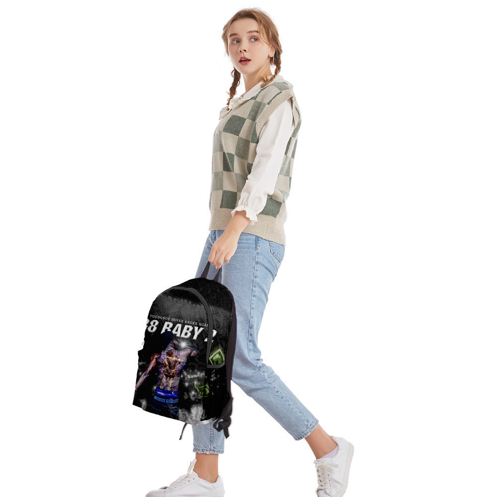 Nba Youngboy 3D Backpack Fashion Bag-mortick