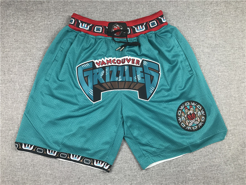 Stitched Pocket Vancouver Grizzlies Basketball Shorts Vintage