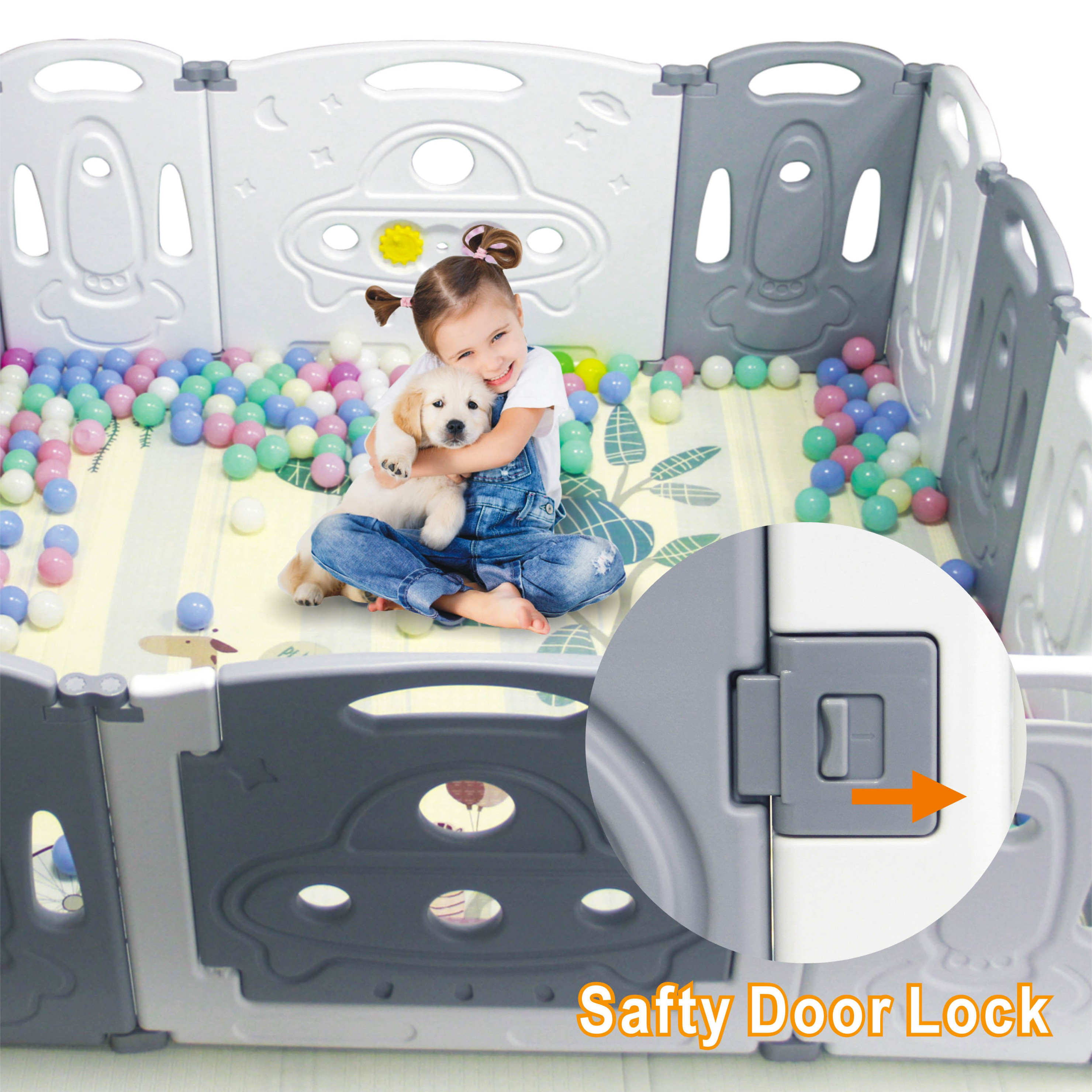 Gupamiga Baby playpen Baby Folding Play Pen Kids Activity Centre Safet