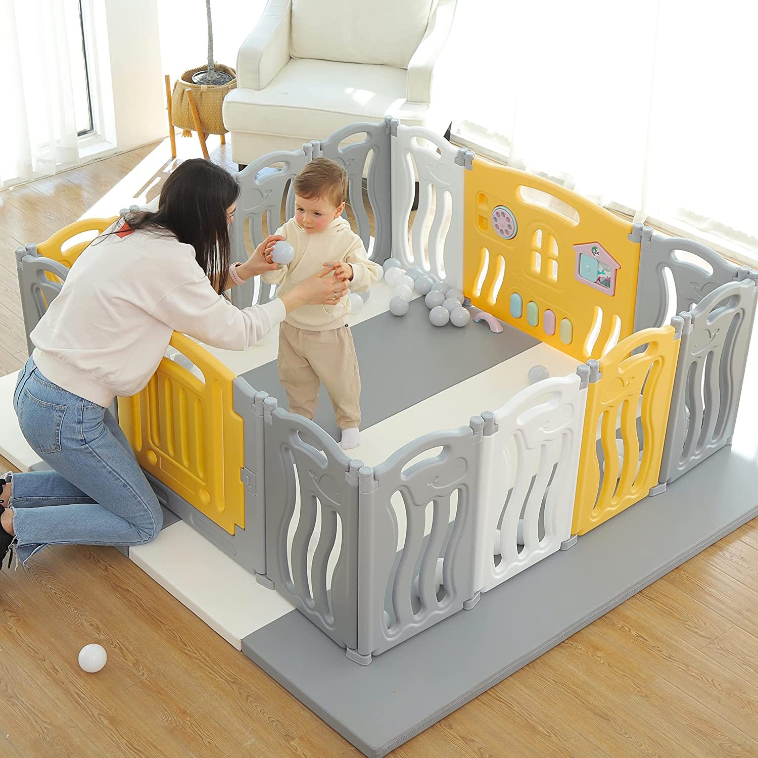 Foldable Baby playpen Baby Play Area Kids Activity Centre Safety Play