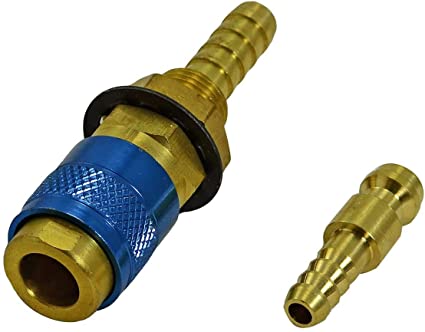 TIG Welding Gas & Water Quick Connector Fitting Hose Connector 1 Set Blue