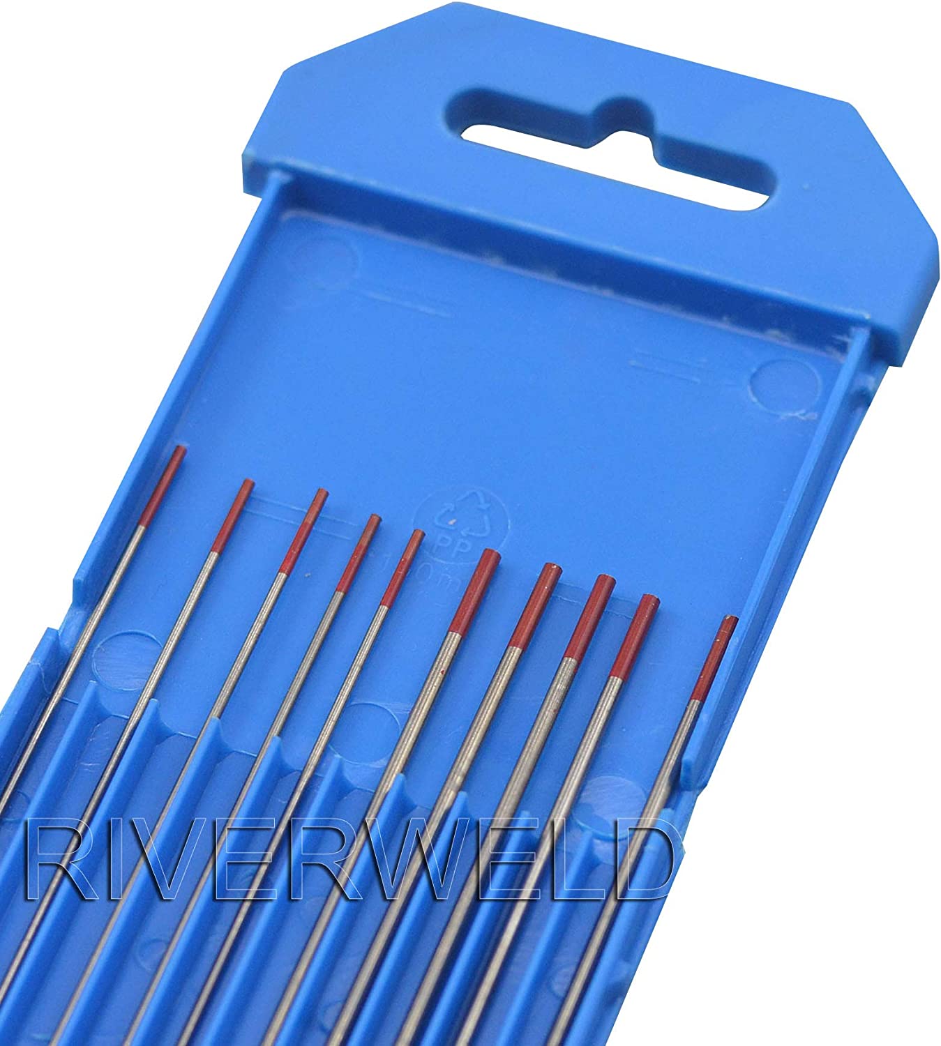 2 Percent Thoriated WT20 Red TIG Tungsten Electrode Assorted Size 10pk