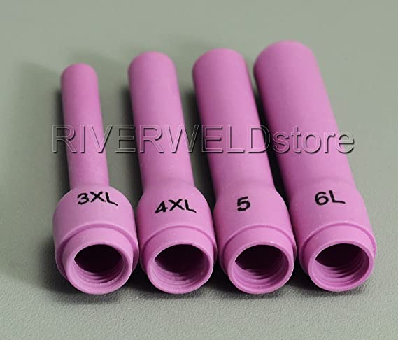 Extra Long TIG Alumina Nozzle KIT Fit PTA SR WP 9 20 25 TIG Welding Torch 4pcs