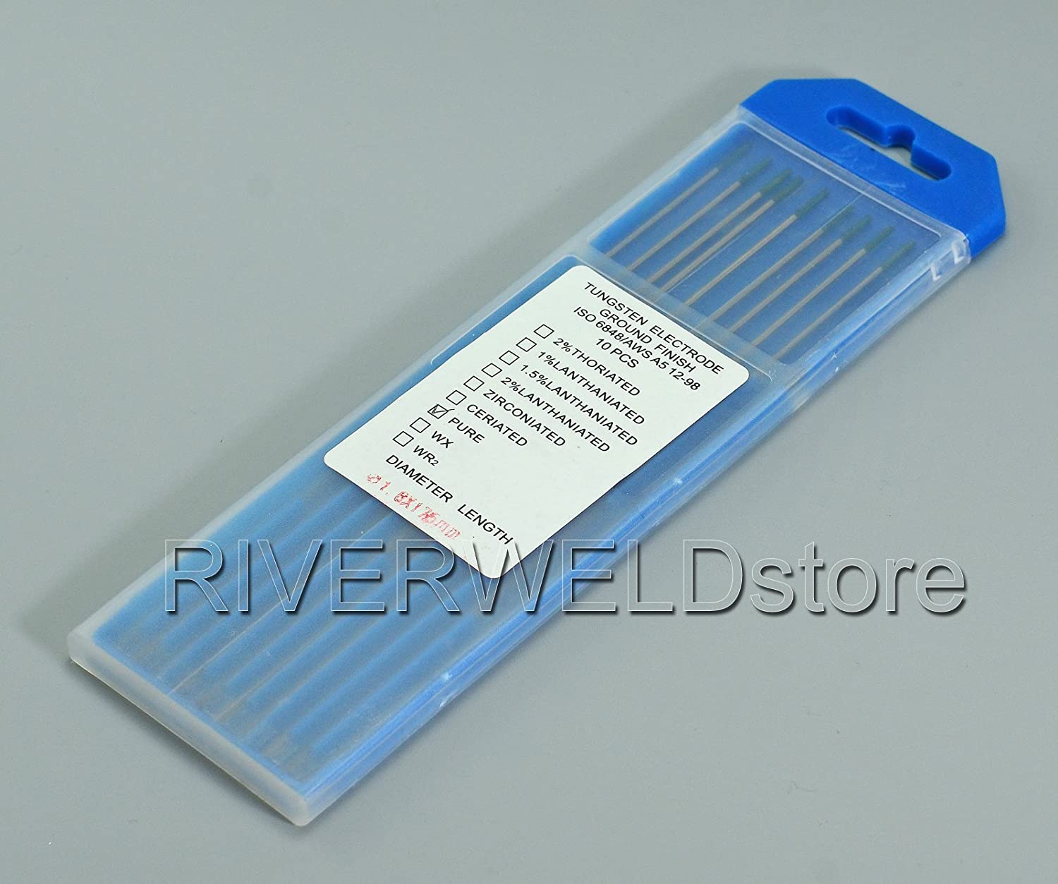 TIG Welding Pure Tungsten Electrode Green Tip WP Pack of 10 (1.6X175mm)