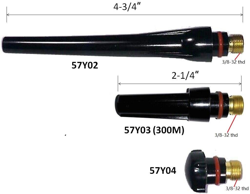 TIG Gas Lens Collet Body Nozzle Back Cap fit DB SR CK WP 17 18 26 TIG Welding Torch 17pcs