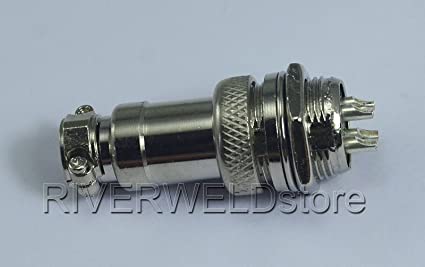 4 pins Socket Connector Aviation Plug 16-4P Male+ Female Metal Self Locking,1Set