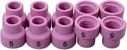TIG Welding Torch WP 24 TIG Alumina Ceramic Cup Nozzles Accessories Consumables 53N25#5 10pk