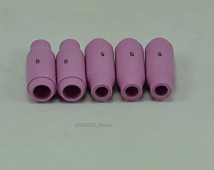 10PK TIG Alumina Nozzles Shield Cup 10N50 4# 10N49 5# 10N48 6# 10N47 7# 10N46 8# Optional Fit DB PTA SR WP 17 18 26 TIG Welding Torch Accessories (10N49 5# 10PK)