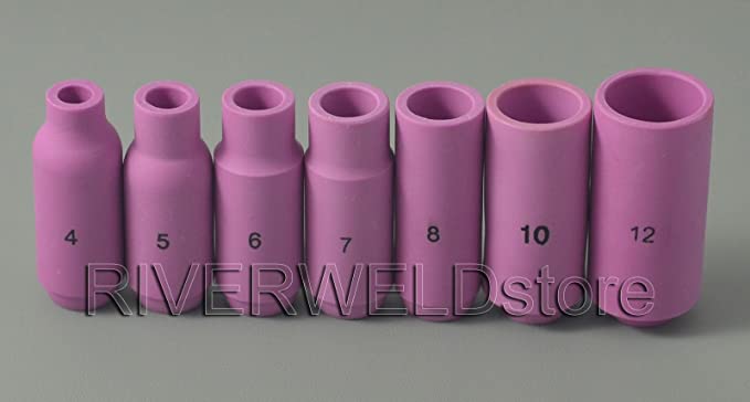 TIG Gas Lens Collets Body Back Cap Alumina Nozzle Kit For QQ300 CK SR WP 17 18 26 TIG Welding Torch 55pcs