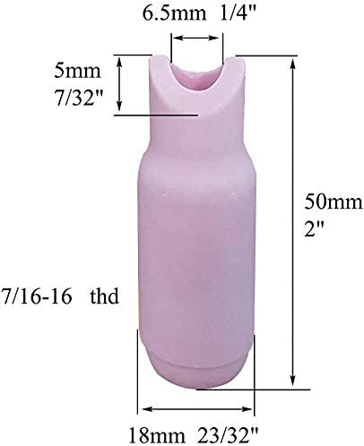 RIVERWELD TIG Collet Body 10N28 10N25 (1/8" & Ø3.2mm) Orifice 90º Inside and Outside Alumina Ceramic Cup Assorted Size kit for SR WP 17 18 26 TIG Welding Torch 10pcs