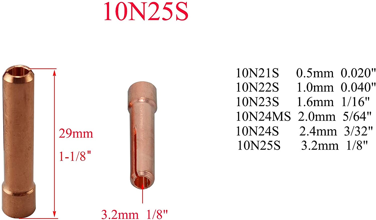TIG Stubby Gas Lens 17GL18 10N25S(1/8" & 3.2mm")Insulated Cup #10(5/8" & 16mm)Ceramic Cup 53N60 (#6 3/8??) 53N61 ( #7 7/16??), 53N61S (#8 1/2?? ) 17GLG20 Kit Fit DB SR WP 17 18 26 TIG Welding Torch 12pcs