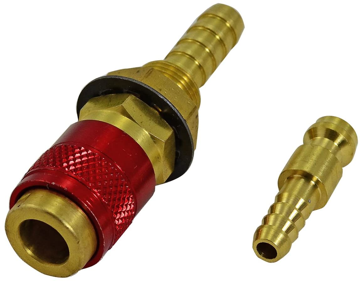Gas & Water Quick Connector Fitting Hose Red Connector For PTA DB SR WP 9 17 18 26 TIG Welding Torch 1 Set