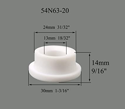 54N63-20 Large Diameter TIG Gas Lens Insulator Fit PTA DB WP 9 20 TIG