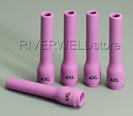 TIG Alumina Nozzles Ceramic Cups Long 796F75 (#4XL D6.5 x 63mm) Orifice Fit DB SR WP 9 20 25 TIG Welding Torch 10pk