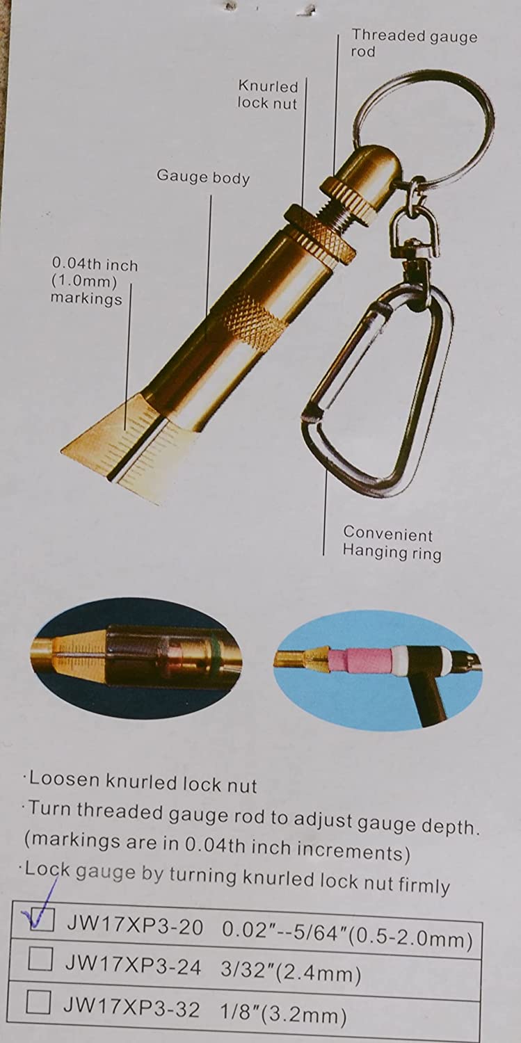 Tungsten Stick-Out Gauge for 0.5mm - 2.0mmTungsten 1pk