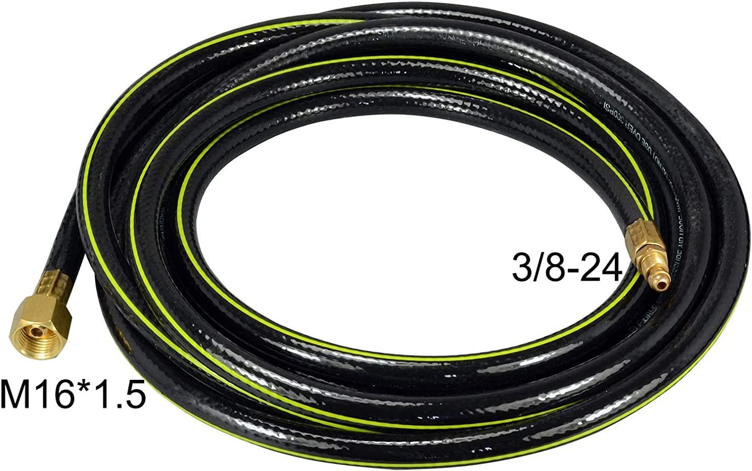 Power Cable Hose for WP-17 TIG Welding Torch 25" Feet Wire 10mm2 Connector 3/8-24 Inside M16x1.5 (WP-17 25")