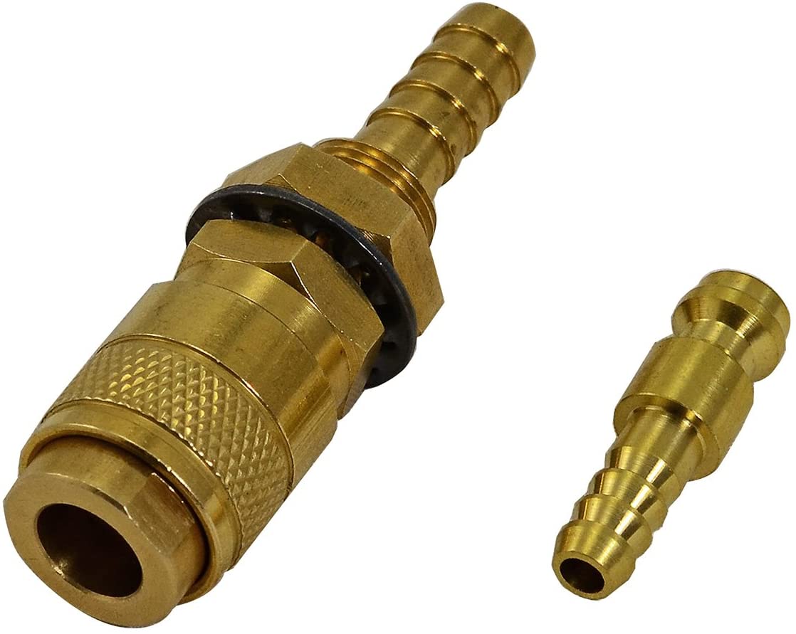 RIVERWELD Argon Quick Connect Fittings Hose Connector For PTA DB SR WP 9 17 18 26 TIG Welding Torch (Glod 1set)
