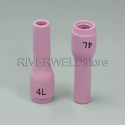 TIG Alumina Nozzles Ceramic Cups Long 796F71#4L?? D6.5 x 48mm ??Orifice Fit DB SR WP 9 20 25 TIG Welding Torch 10pk