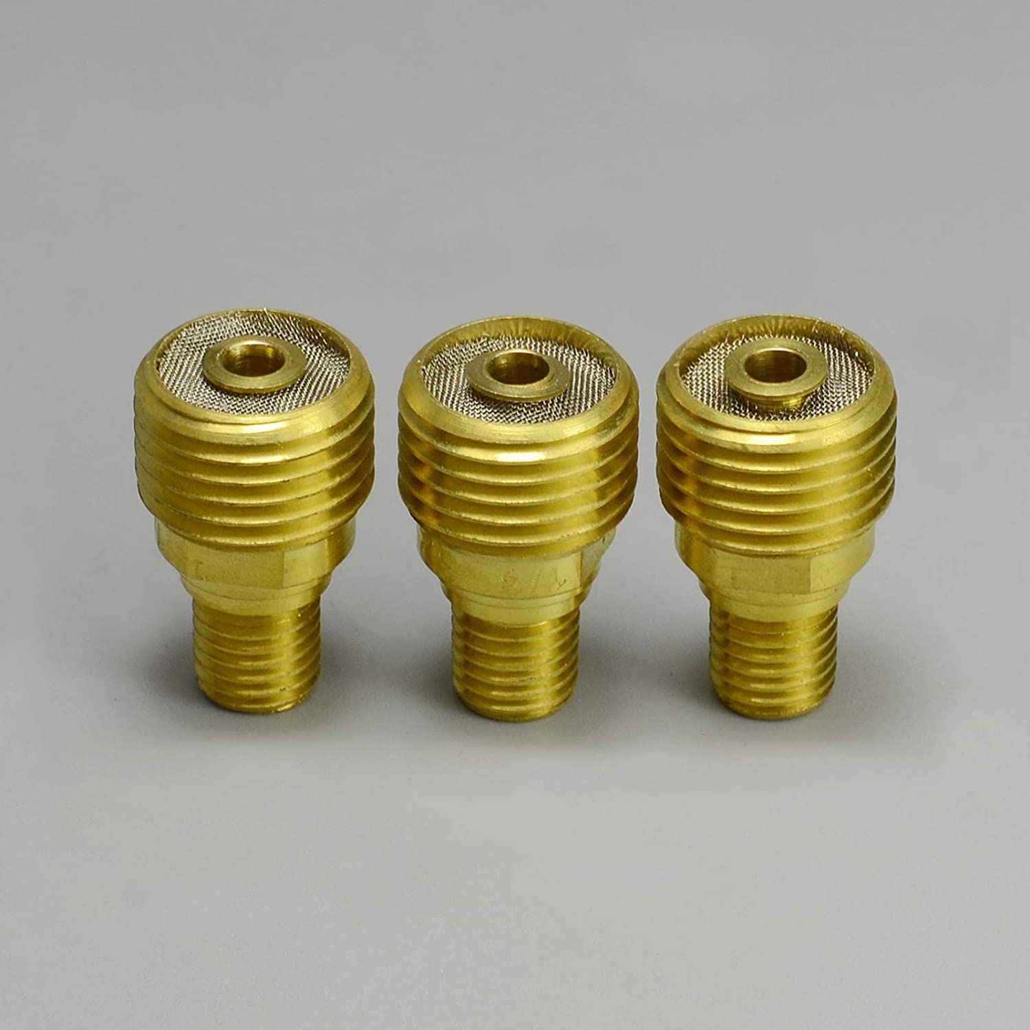 TIG Gas Lens Collet Body 45V45 (1/8" & Ø3.2mm Orifice) Fit SR DB PTA WP 9 20 25 TIG Welding Torch 3pk 