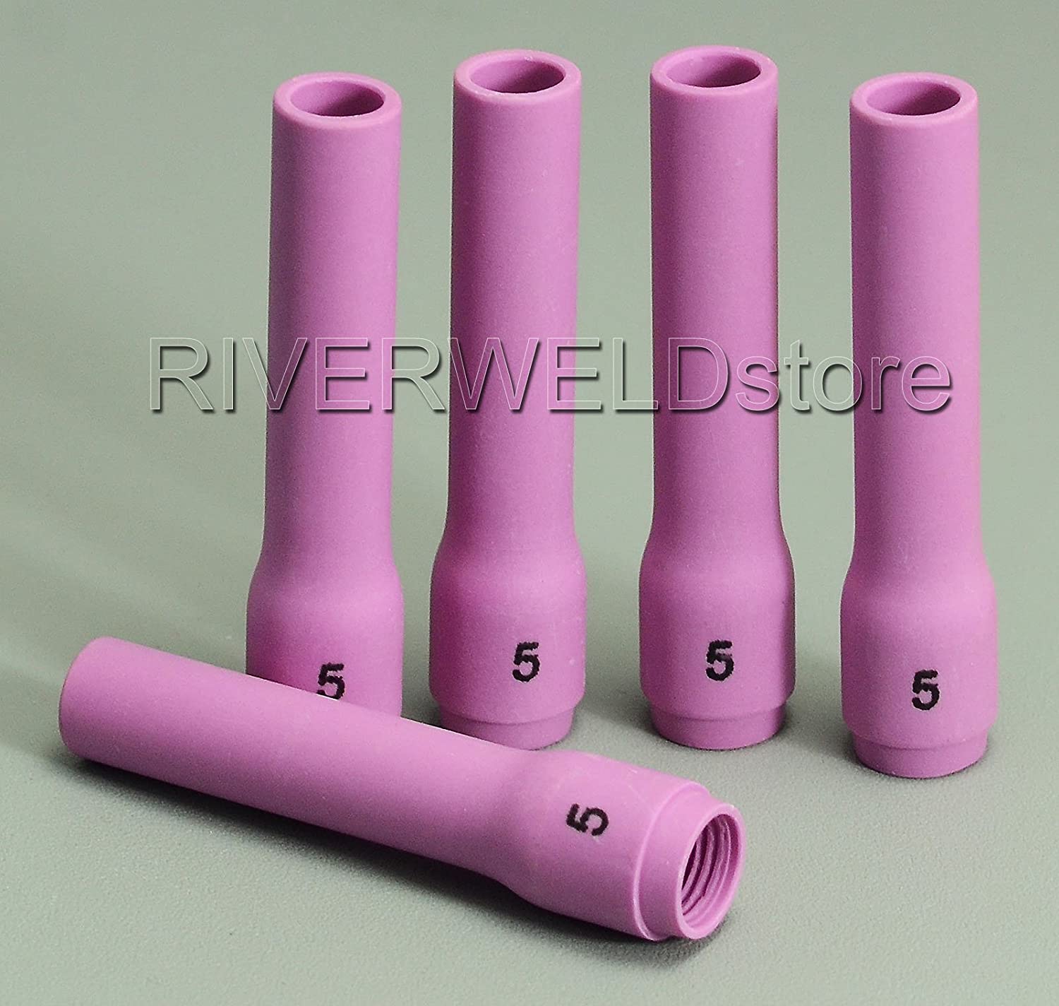 796F76 Long TIG Alumina Cups Nozzles Fit DB SR WP 9 20 25 TIG Welding Torch 5pk