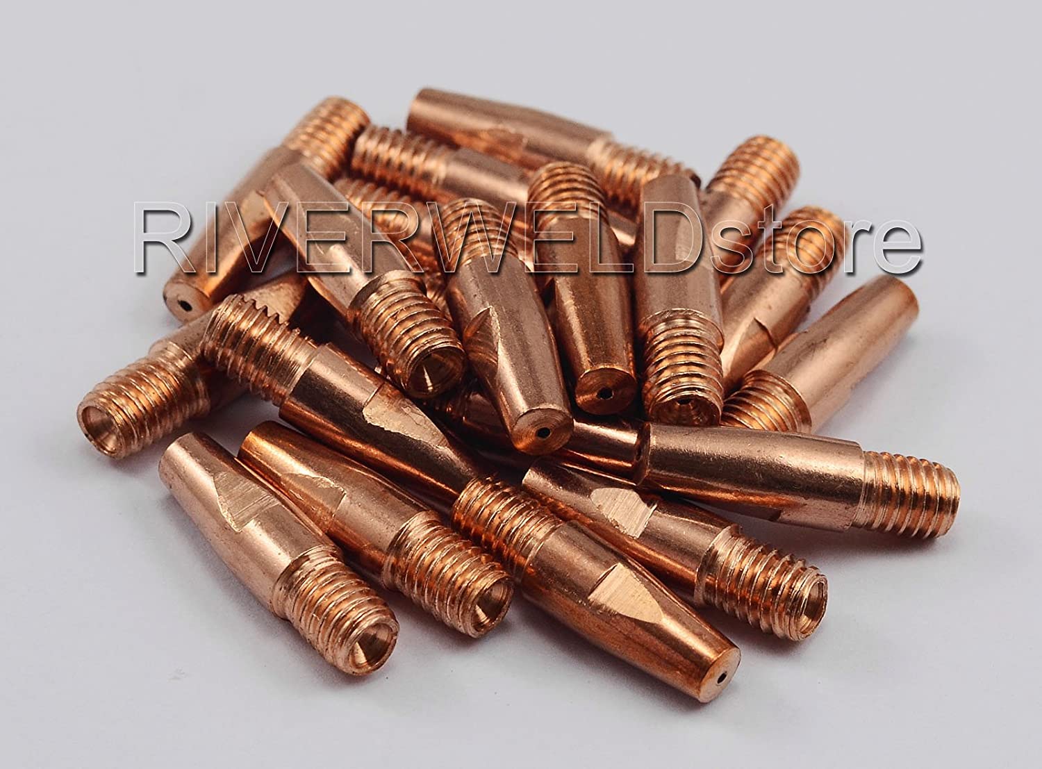 RIVERWELD 36KD MB36 Contact Tip Gas Nozzle Conical Contact TIP Holder-Difuser Accessories Consumables (Contact Tips 0.035" M8 20pk)