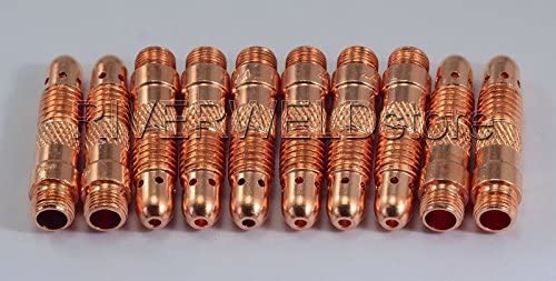 TIG Collet Bodis 10N32 (3/32" & 2.4mm) Orifice Fit SR DB PTA WP 17 18 26 TIG Welding Torch 10pk